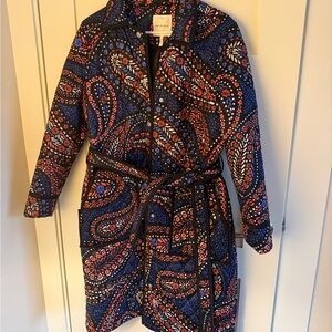 Avec Les Filles Colorful Paisley Patterned Coat